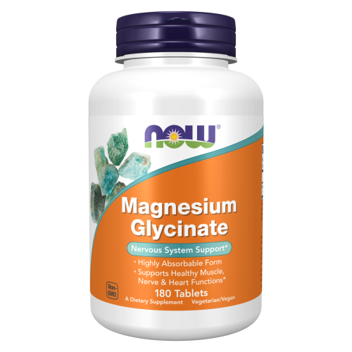 Glicinato De Magnesio Now frente