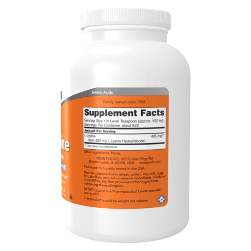 L-Lysine / L-Lisina - Costa Rica - info nutricional