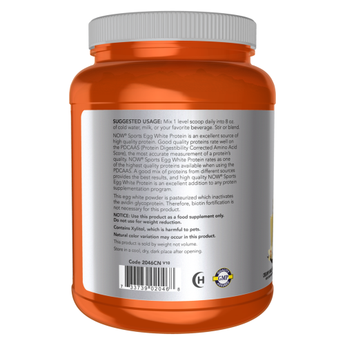 Proteína de clara de huevo NOW - indicaciones