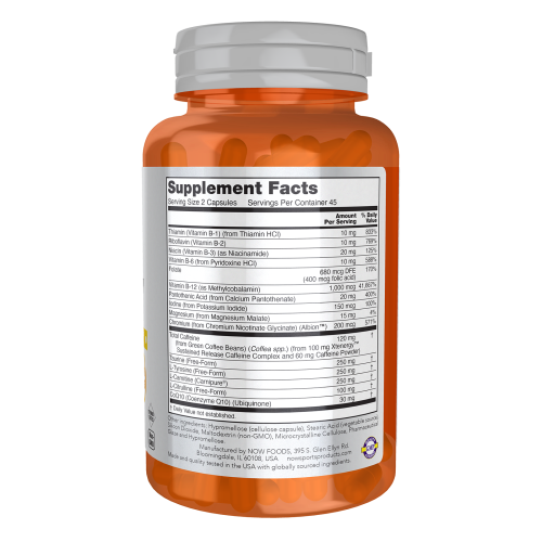 Sustained energy - energía sostenida - información nutricional
