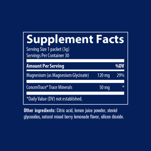 Glicinato de magnesio en sobres - información nutricional